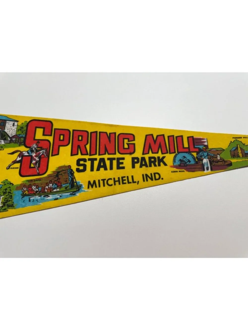 Vintage Spring Mill State Park Mitchell, Indiana pennant